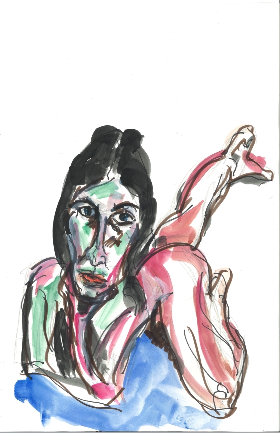 Valentina, 5 April 2020, watercolor by William Eaton